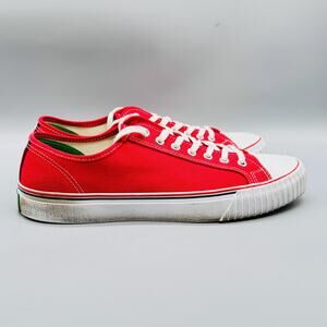 PF Flyers Shoes Mens 11.5 Red Canvas Low Top Lace Up Sneakers Casual Comfort